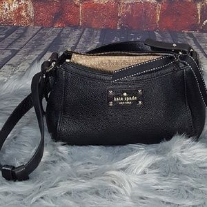 Kate Spade Black Leather Crossbody Shoulder Bag